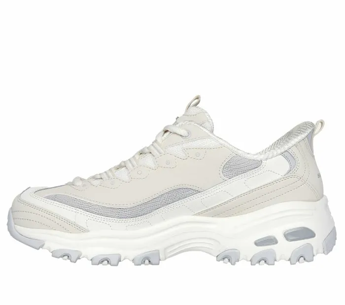 Skechers Skechers Slipins D039Lites 8211 Smooth Nostalgia Natural Gray Women Athletic Sneakers