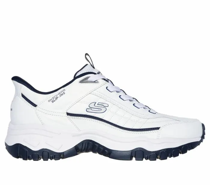 Skechers Skechers Slipins E039Lite Afterburn 8211 Grill Corporal White Navy Men Athletic Sneakers Skechers Skechers Slipins E039Lite Afterburn 8211 Grill Corporal White Navy Men Athletic Sneakers