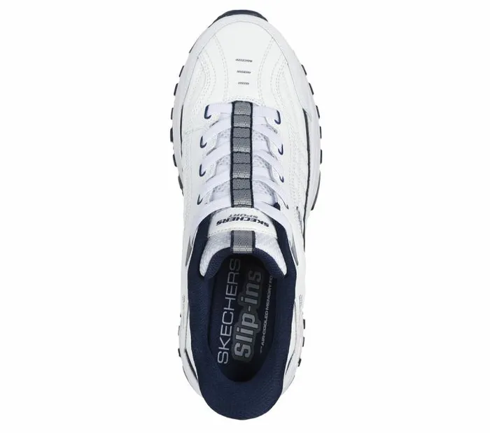 Skechers Skechers Slipins E039Lite Afterburn 8211 Grill Corporal White Navy Men Athletic Sneakers