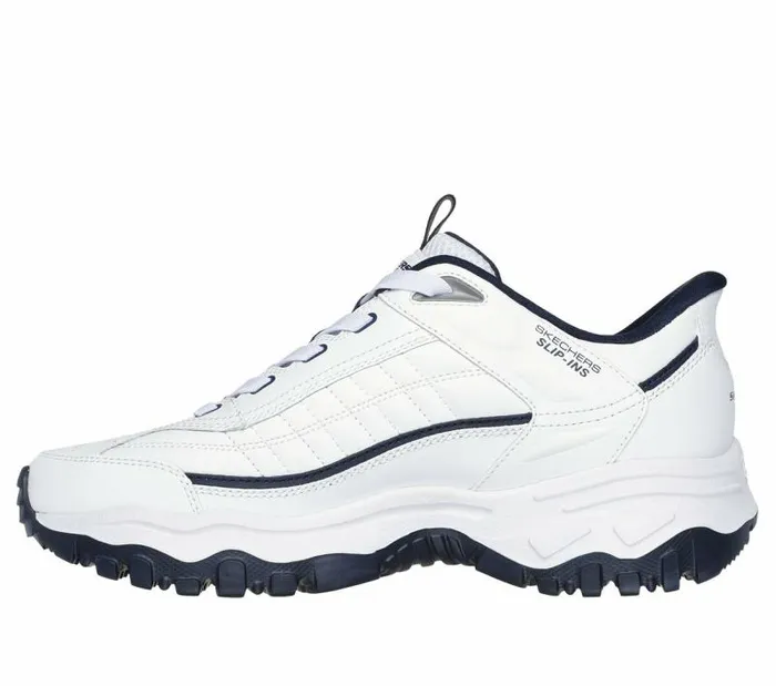 Skechers Skechers Slipins E039Lite Afterburn 8211 Grill Corporal White Navy Men Athletic Sneakers