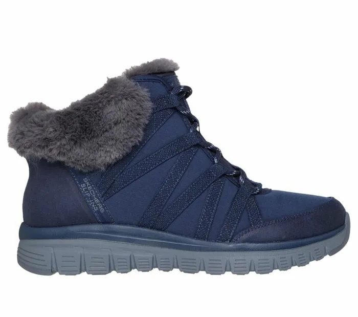 Skechers Skechers Slipins Graceful 8211 Cozy Strolls Navy Women Boots