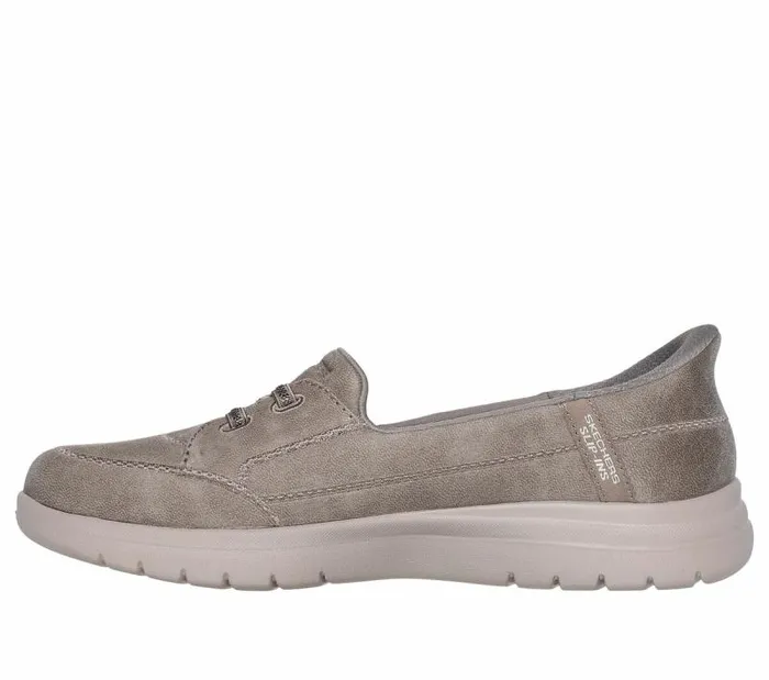 Skechers Skechers Slipins OntheGO Flex Taupe Women Casual Sneakers