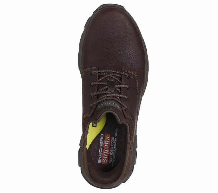 Skechers Skechers Slipins Respected 8211 Garville Red Brown Men Casual Sneakers