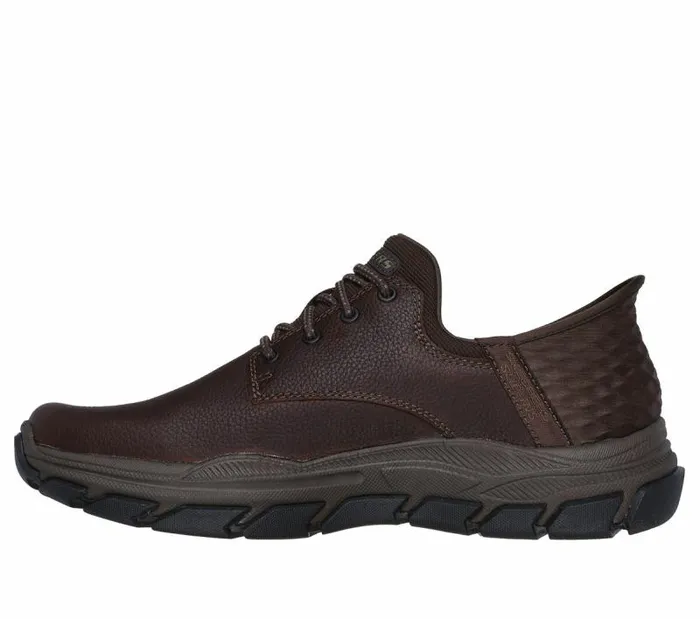 Skechers Skechers Slipins Respected 8211 Garville Red Brown Men Casual Sneakers