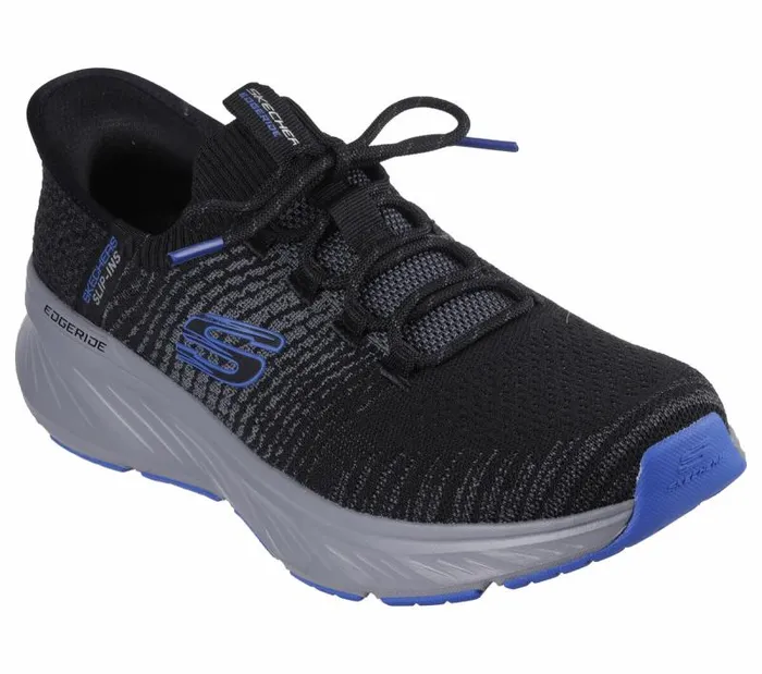 Skechers Skechers Slipins RF Edgeride 8211 Raygo Black Blue Men Athletic Sneakers
