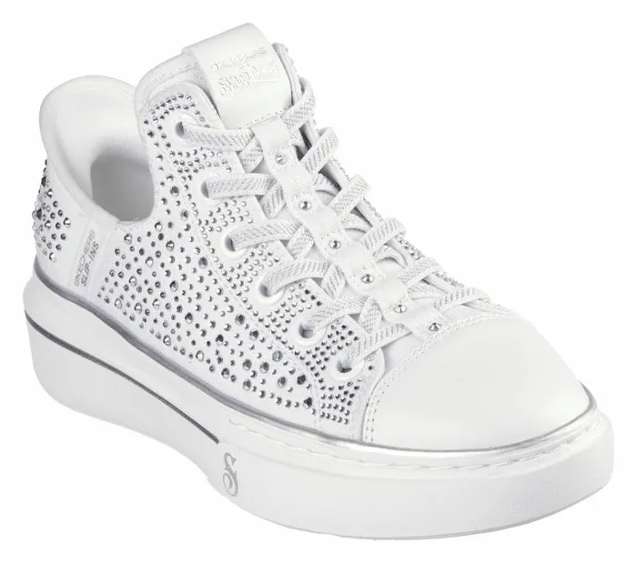 Skechers Skechers Slipins Snoop One 8211 RhineStoned White Women Casual Sneakers