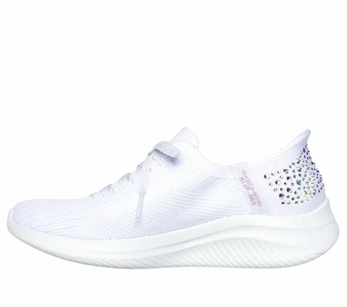 Skechers Skechers Slipins Ultra Flex 30 8211 Shining Glitz White Women Athletic Sneakers Skechers Skechers Slipins Ultra Flex 30 8211 Shining Glitz White Women Athletic Sneakers