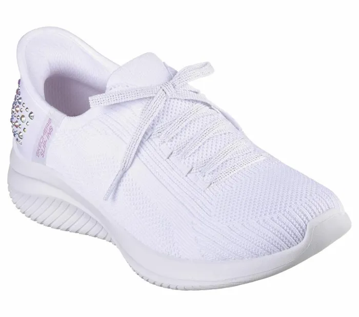 Skechers Skechers Slipins Ultra Flex 30 8211 Shining Glitz White Women Athletic Sneakers Skechers Skechers Slipins Ultra Flex 30 8211 Shining Glitz White Women Athletic Sneakers
