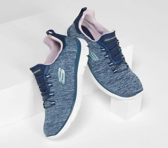 Skechers Summits 8211 Quick Getaway Navy Purple Women Athletic Sneakers Skechers Summits 8211 Quick Getaway Navy Purple Women Athletic Sneakers