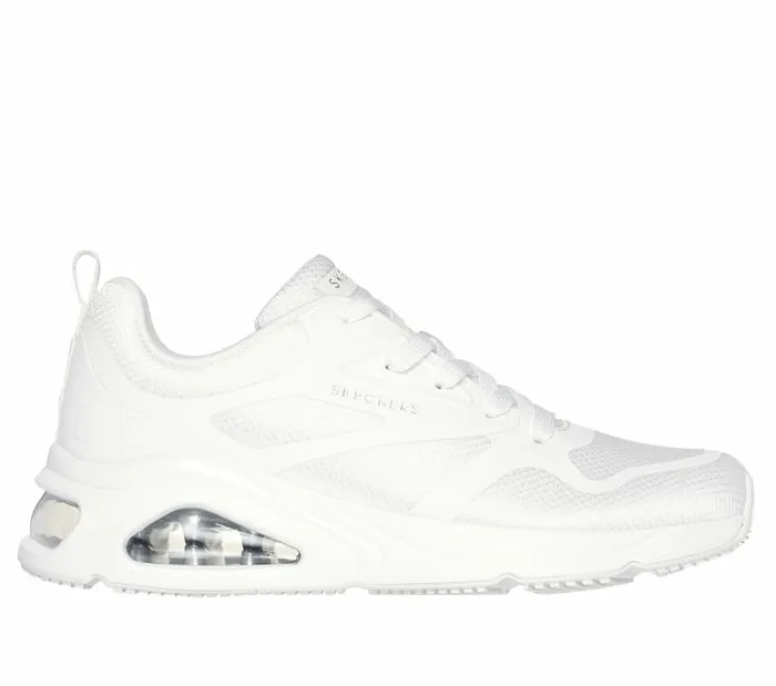 Skechers TresAir Uno 8211 RevolutionAiry White Silver Women Athletic Sneakers