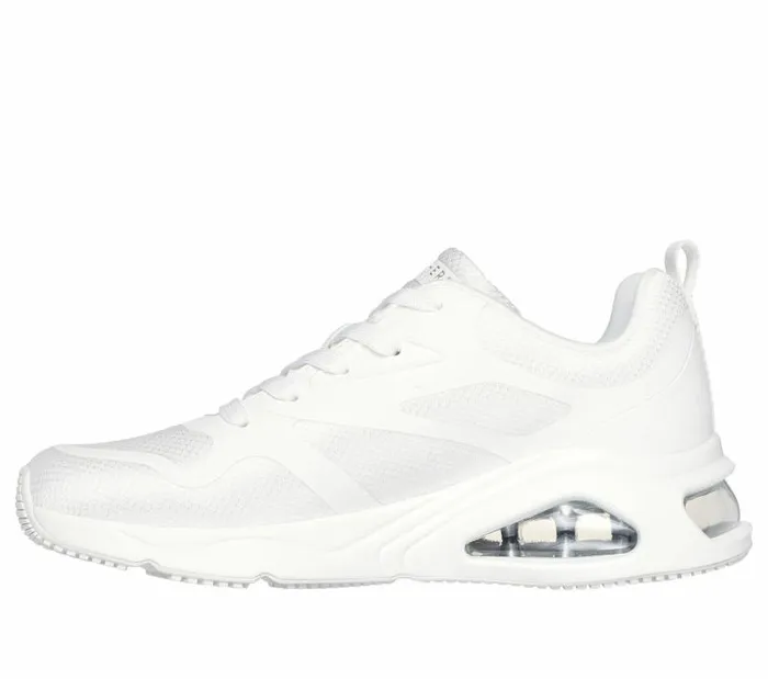 Skechers TresAir Uno 8211 RevolutionAiry White Silver Women Athletic Sneakers