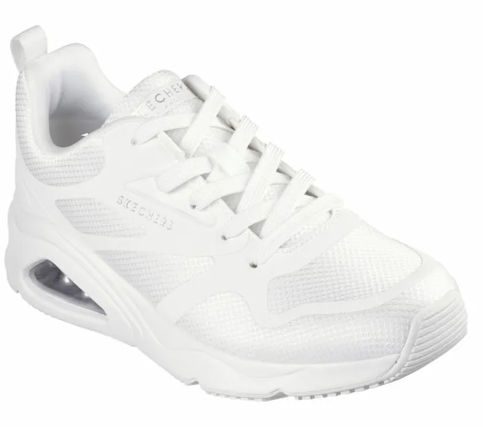 Skechers TresAir Uno 8211 RevolutionAiry White Silver Women Athletic Sneakers