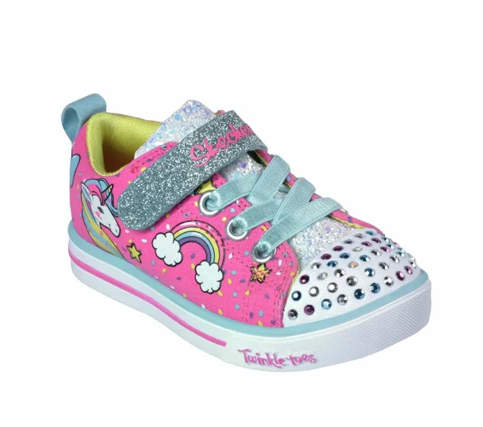 Skechers Twinkle Toes Sparkle Lite 8211 Unicorn Craze Neon Pink Multi Kids Athletic Shoes and Sneakers Skechers Twinkle Toes Sparkle Lite 8211 Unicorn Craze Neon Pink Multi Kids Athletic Shoes and Sneakers