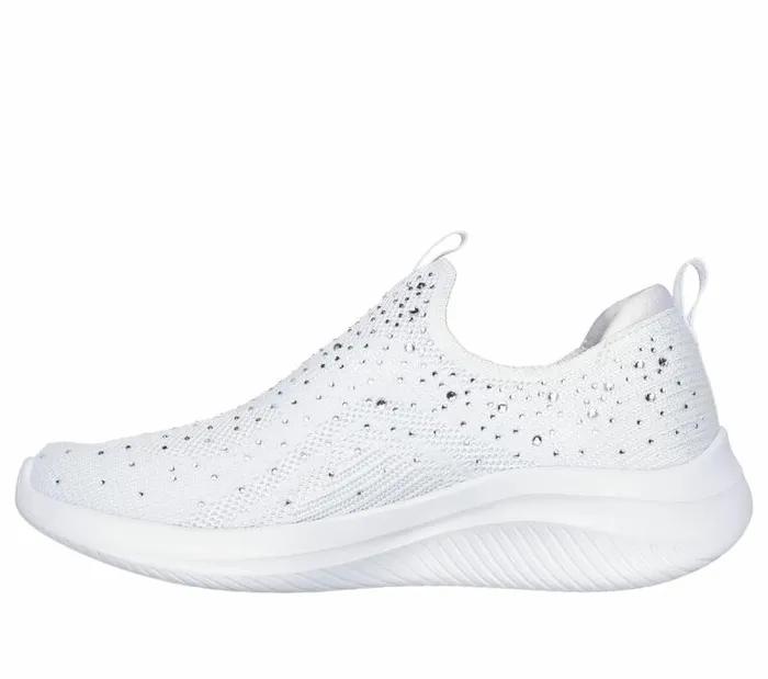 Skechers Ultra Flex 30 8211 Glam Night White Silver Women Athletic Sneakers Skechers Ultra Flex 30 8211 Glam Night White Silver Women Athletic Sneakers