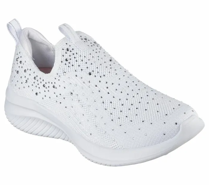 Skechers Ultra Flex 30 8211 Glam Night White Silver Women Athletic Sneakers Skechers Ultra Flex 30 8211 Glam Night White Silver Women Athletic Sneakers