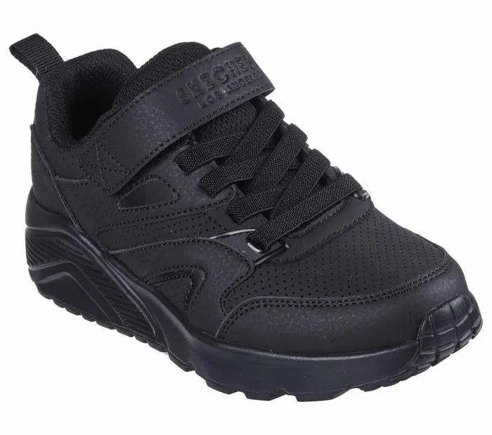 Skechers Uno Lite 8211 Echo Surge Black Kids Athletic Shoes and Sneakers