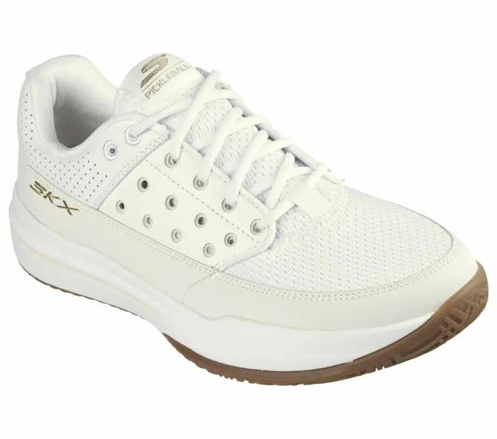 Skechers Viper Court Luxe White Gray Women Athletic Sneakers