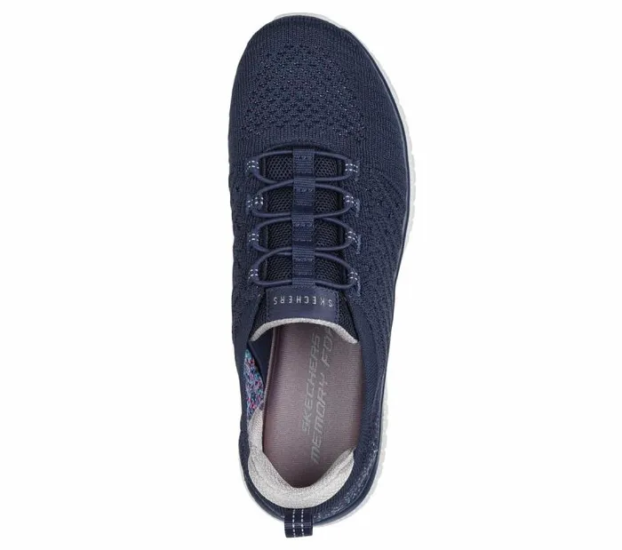Skechers Virtue 8211 Show Runner Navy Women Casual Sneakers Skechers Virtue 8211 Show Runner Navy Women Casual Sneakers