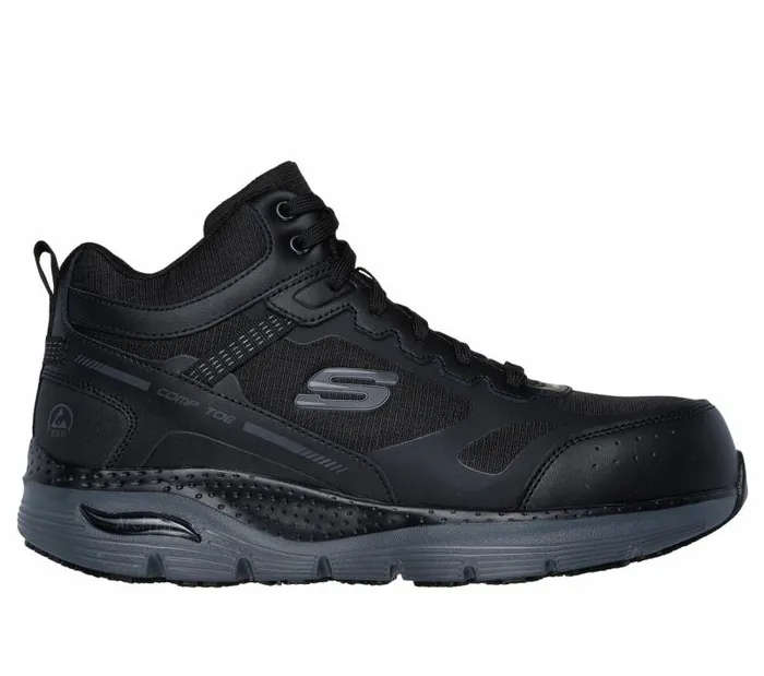 Skechers Work Arch Fit SlipResistant 8211 Pyreford Black Men Lace Up