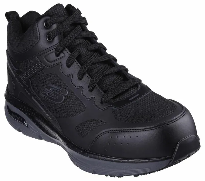 Skechers Work Arch Fit SlipResistant 8211 Pyreford Black Men Lace Up Skechers Work Arch Fit SlipResistant 8211 Pyreford Black Men Lace Up