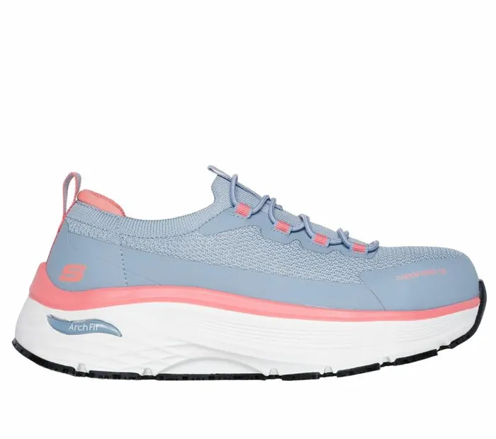 Skechers Work Max Cushioning Arch Fit 20 SlipResistant 8211 Nixx Light Blue Pink Women Work and Safety