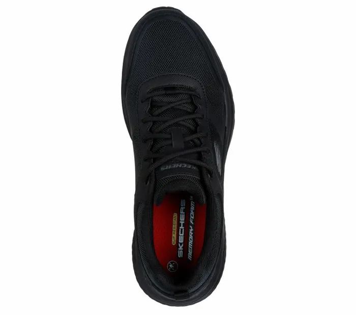 Skechers Work Street Treader Black Men Lace Up Skechers Work Street Treader Black Men Lace Up