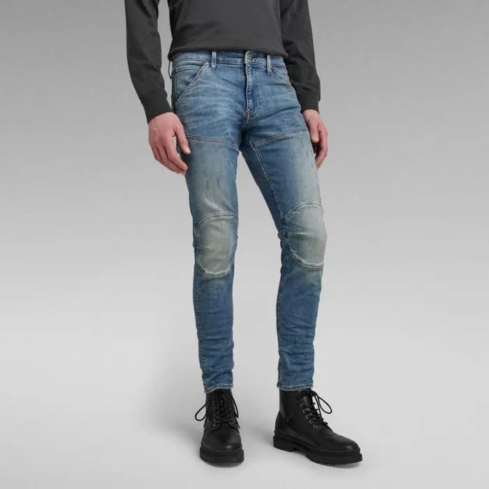 Skinny Men GStar RAW 5620 3D Skinny Jeans Light Vintage Aged Destroy