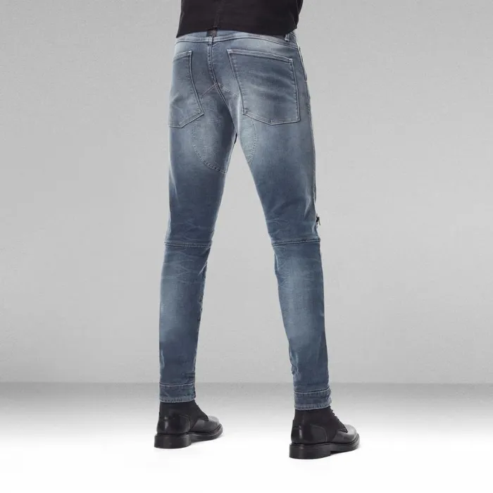 Skinny Men GStar RAW 5620 3D Zip Knee Skinny Jeans Worn In Smokey Night