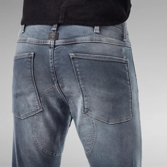 Skinny Men GStar RAW 5620 3D Zip Knee Skinny Jeans Worn In Smokey Night