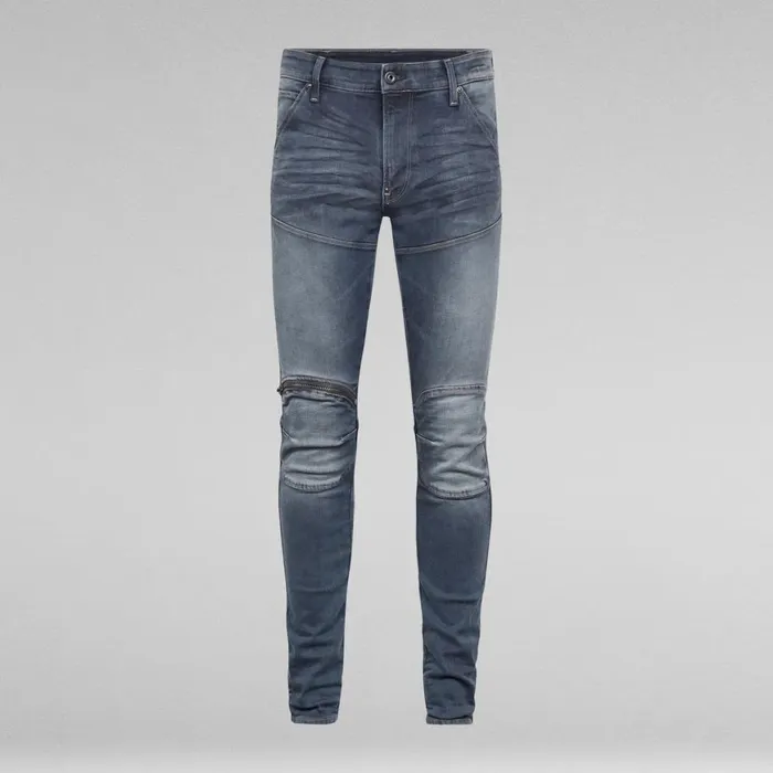 Skinny Men GStar RAW 5620 3D Zip Knee Skinny Jeans Worn In Smokey Night