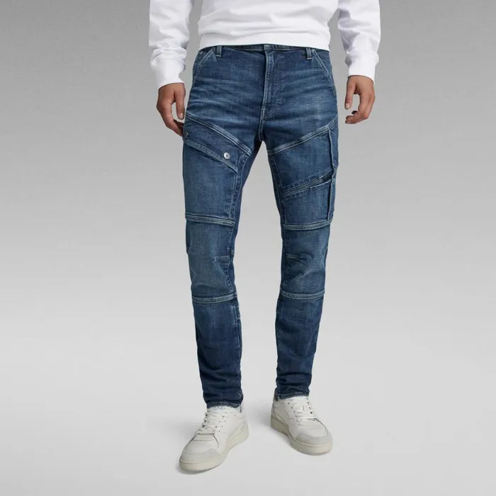 Skinny Men GStar RAW Airblaze 3D Skinny Jeans Worn In Himalayan Blue