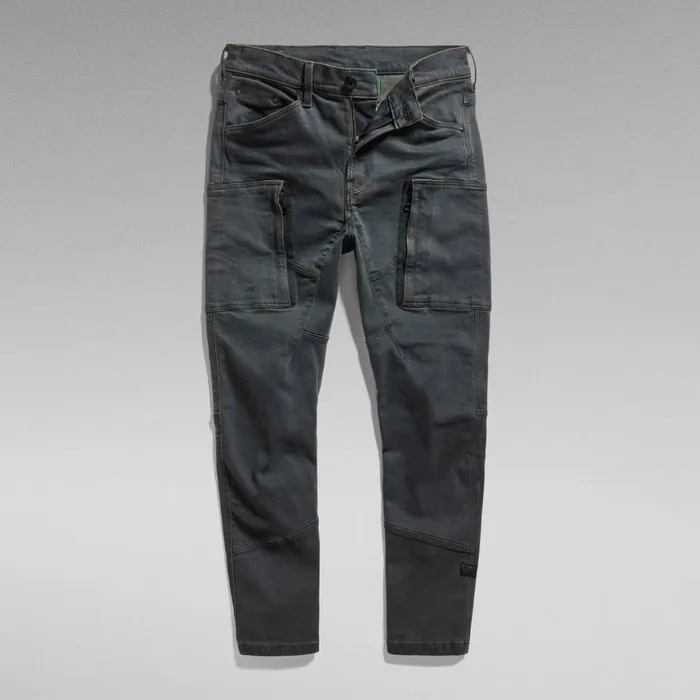 Skinny Men GStar RAW Denim Cargo 3D Skinny Jeans Worn In Tornado