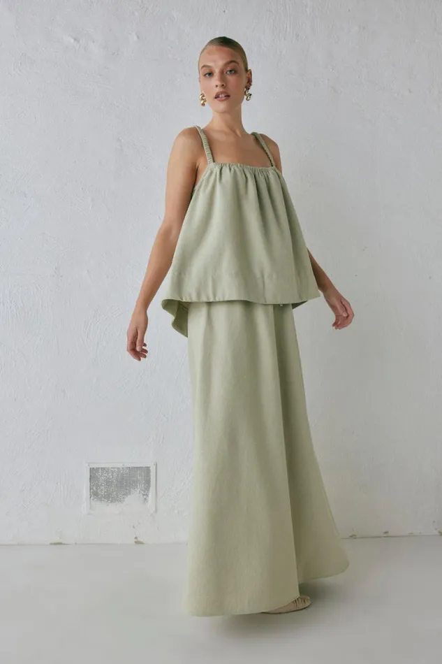 Sleeveless Women VRG GRL Etta Top Sage Sleeveless Women VRG GRL Etta Top Sage