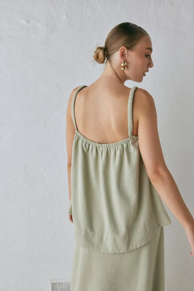 Sleeveless Women VRG GRL Etta Top Sage Sleeveless Women VRG GRL Etta Top Sage