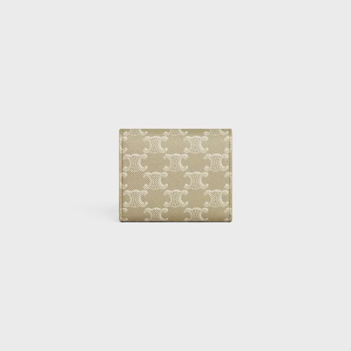 Small Wallet Triomphe In Triomphe Canvas Grege Women CELINE WALLETS Small Wallet Triomphe In Triomphe Canvas Grege Women CELINE WALLETS