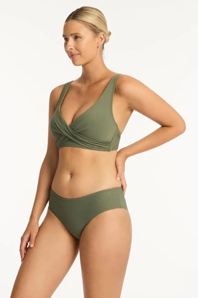 Spinnaker Mid Bikini Pant Spinnaker Khaki Women Sea Level Bottoms