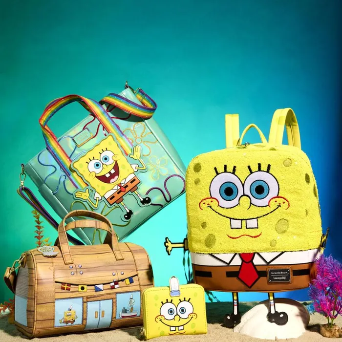 SpongeBob SquarePants 25th Anniversary Cosplay Zip Around Wallet Unisex Loungefly Bags and Wallets SpongeBob SquarePants 25th Anniversary Cosplay Zip Around Wallet Unisex Loungefly Bags and Wallets