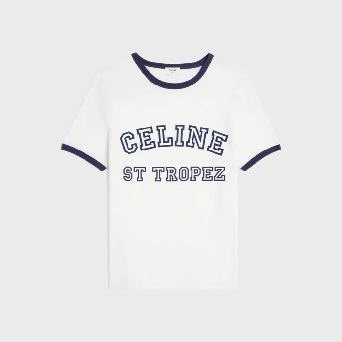 St Tropez 70039S TShirt In Cotton Jersey Off White Navy Women CELINE TSHIRTS AND SWEATSHIRTS St Tropez 70039S TShirt In Cotton Jersey Off White Navy Women CELINE TSHIRTS AND SWEATSHIRTS