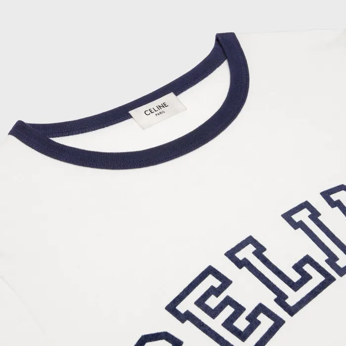 St Tropez 70039S TShirt In Cotton Jersey Off White Navy Women CELINE TSHIRTS AND SWEATSHIRTS