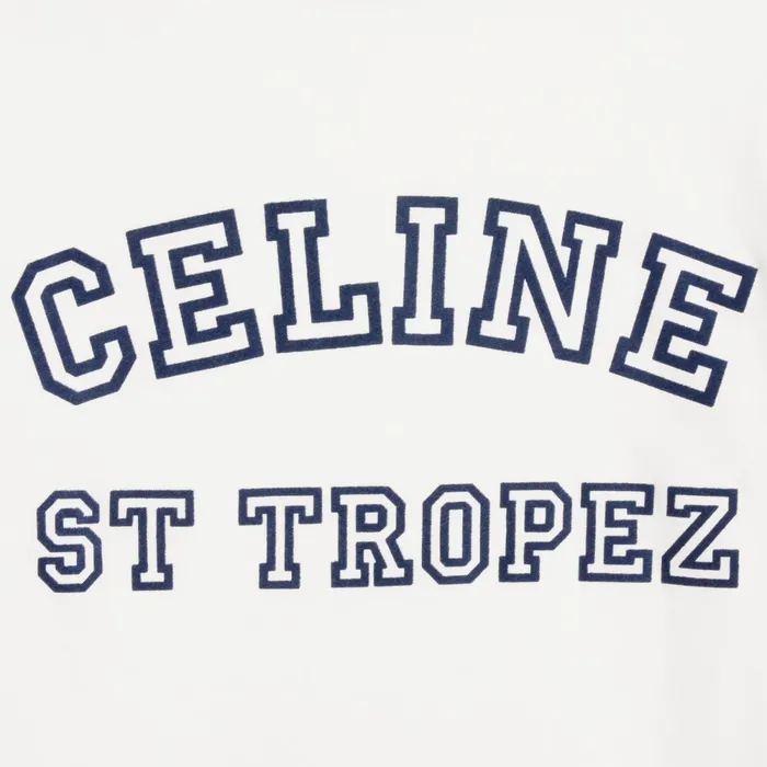 St Tropez 70039S TShirt In Cotton Jersey Off White Navy Women CELINE TSHIRTS AND SWEATSHIRTS