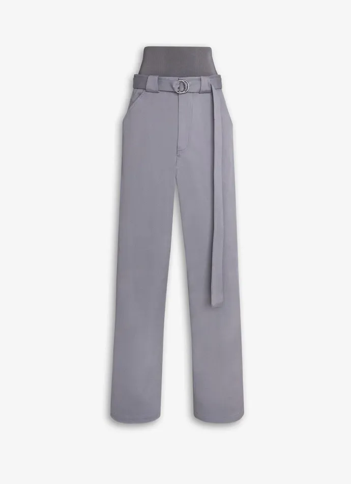 Steel CARGO TROUSERS WITH KNIT BAND Women Alaa Pants and Shorts