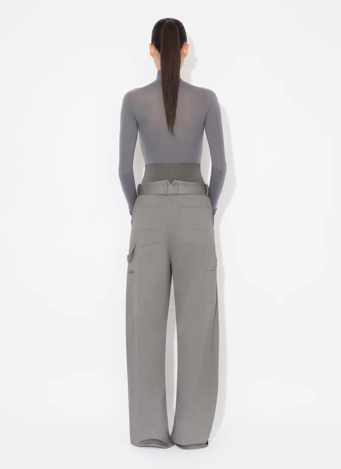 Steel CARGO TROUSERS WITH KNIT BAND Women Alaa Pants and Shorts