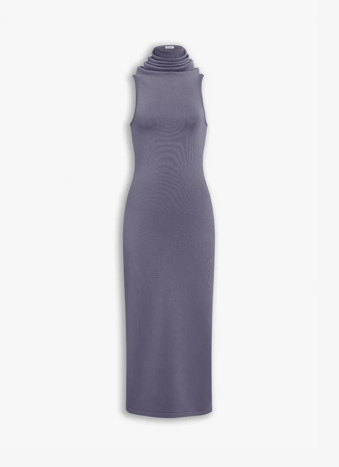 Steel HOODED TUBE DRESS Women Alaa Dresses