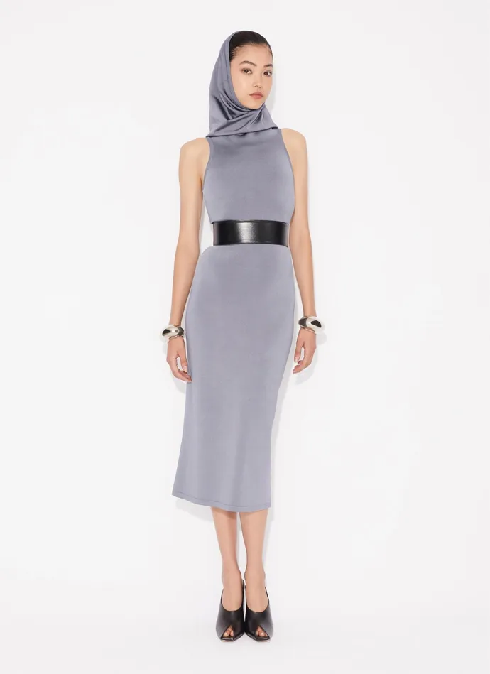 Steel HOODED TUBE DRESS Women Alaa Dresses
