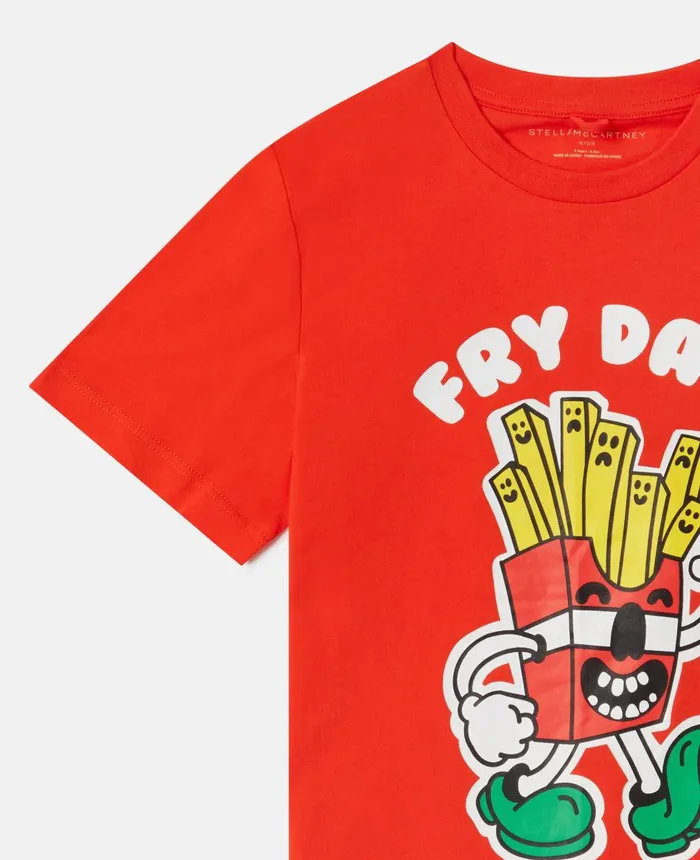 Stella McCartney 039Fry Day039 Print TShirt Red Kids TShirts And Sweatshirt