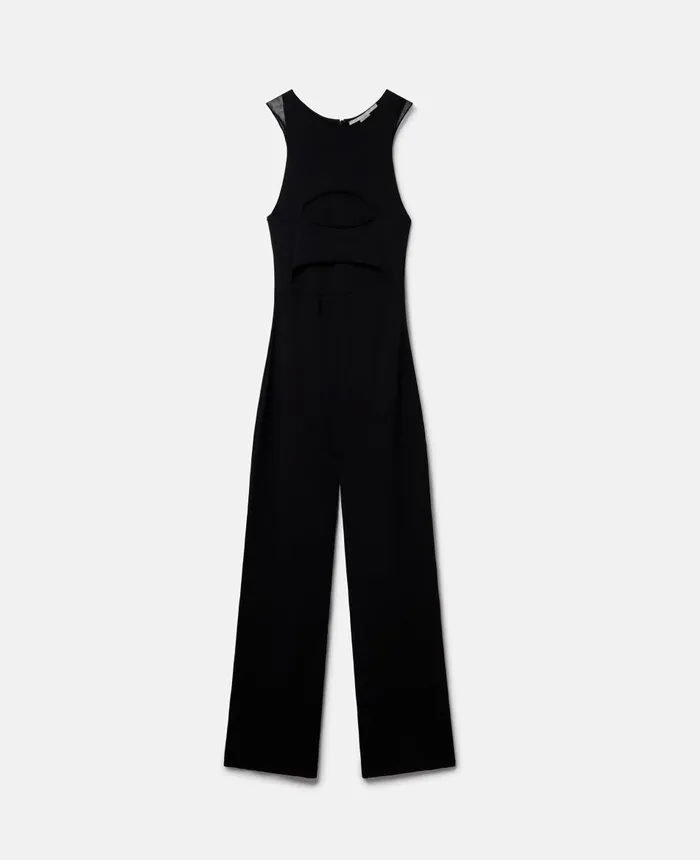 Stella McCartney 039Levels Of Transparency039 Compact Knit Jumpsuit Black Women Jumpsuits Stella McCartney 039Levels Of Transparency039 Compact Knit Jumpsuit Black Women Jumpsuits