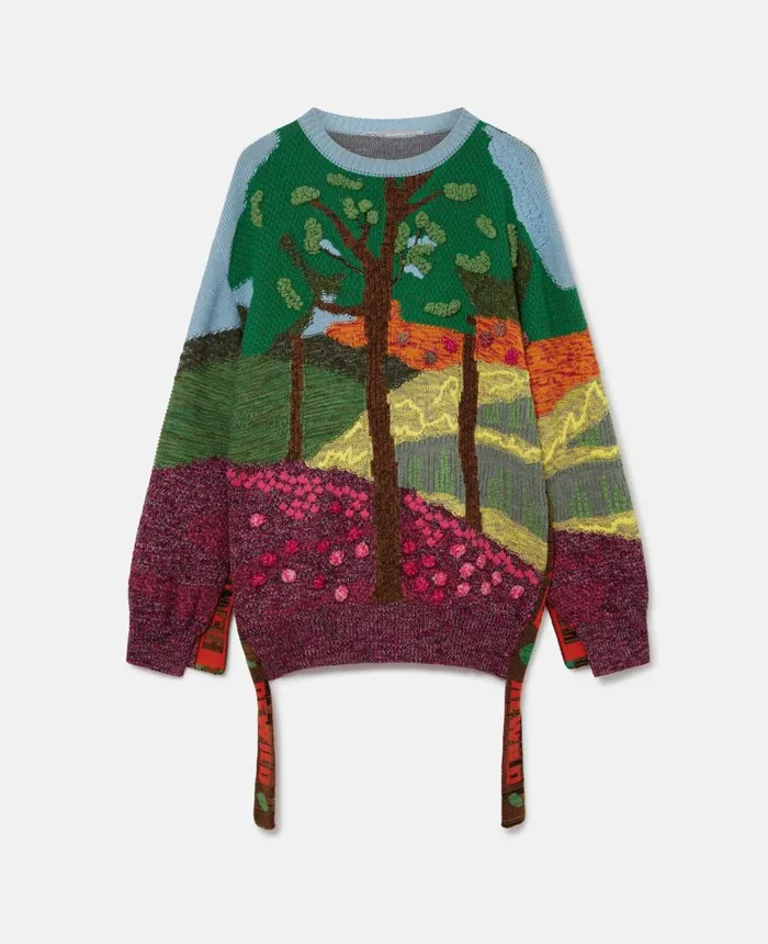 Stella McCartney 039Tree Of Life039 Jacquard Knit Jumper Multicolour Women Knitwear Stella McCartney 039Tree Of Life039 Jacquard Knit Jumper Multicolour Women Knitwear