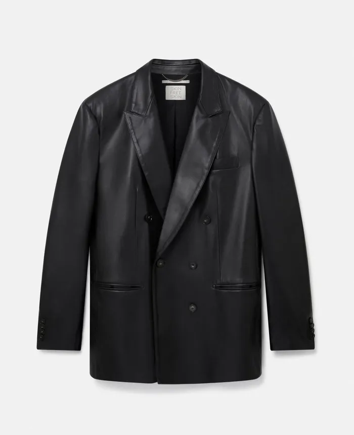 Stella McCartney Alter Mat Oversized DoubleBreasted Blazer Black Women Coats And Jackets