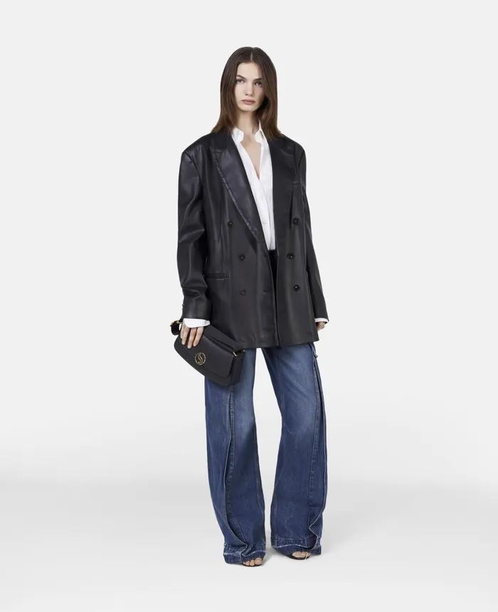 Stella McCartney Alter Mat Oversized DoubleBreasted Blazer Black Women Coats And Jackets Stella McCartney Alter Mat Oversized DoubleBreasted Blazer Black Women Coats And Jackets