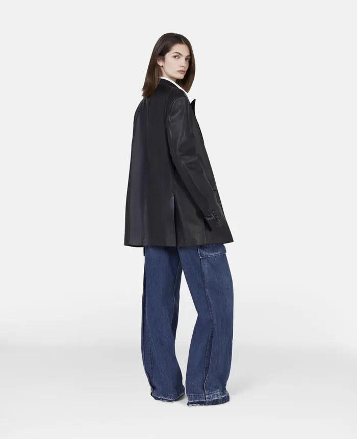Stella McCartney Alter Mat Oversized DoubleBreasted Blazer Black Women Coats And Jackets Stella McCartney Alter Mat Oversized DoubleBreasted Blazer Black Women Coats And Jackets